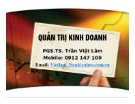 Bài giảng Chương 1: Kinh doanh và môn học quản trị kinh doanh