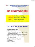 Bài giảng Chương 1: Lập mô hình tài chính