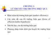 Bài giảng Chương 1: Lý thuyết thị trường hiệu quả