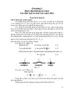 Bài giảng Chương 1: Mạch điện-Thông số mạch Các định luật cơ bản của mạch điện