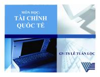 Bài giảng Chương 1: Những vấn đề về tài chính quốc tế