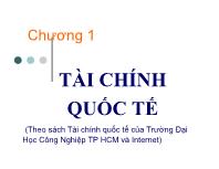 Bài giảng Chương 1: Tài chính quốc tế