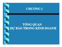 Bài giảng Chương 1: Tổng quan dự báo trong kinh doanh