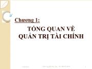 Bài giảng Chương 1: Tổng quan về quản trị tài chính (tiếp theo)