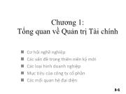 Bài giảng Chương 1: Tổng quan về quản trị tài chính (tiết 1)