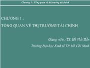 Bài giảng Chương 1 : Tổng quan về thị trường tài chính