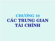 Bài giảng Chương 10: Các trung gian tài chính