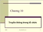 Bài giảng Chương 10: Truyền thông trong tổ chức