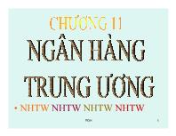 Bài giảng Chương 11: Ngân hàng trung ương