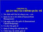 Bài giảng Chương 12: Quản trị tài chính quốc tế