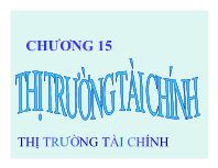 Bài giảng Chương 15: Thị trường tài chính