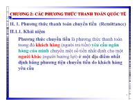 Bài giảng Chương 2: Các phương thức thanh toán quốc tế