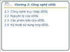 Bài giảng Chương 2: Công nghệ xDSL