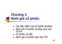 Bài giảng Chương 2: Định giá cổ phiếu (tiếp)