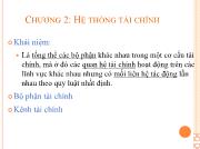 Bài giảng Chương 2: Hệ thống tài chính