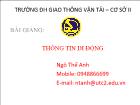 Bài giảng Chương 2: Hệ thống thông tin di động gsm 2g