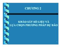 Bài giảng Chương 2: Khảo sát số liệu và lựa chọn phương pháp dự báo