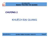 Bài giảng Chương 2: Khuếch đại quang