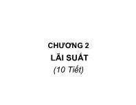 Bài giảng Chương 2: Lãi suất