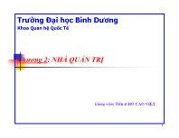 Bài giảng Chương 2: Nhà quản trị  (tiếp)