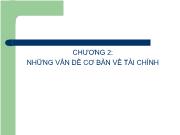 Bài giảng Chương 2: Những vấn đề cơ bản về tài chính