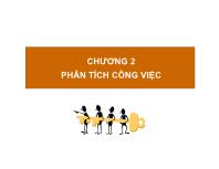 Bài giảng Chương 2: Phân tích công việc (tiếp theo)