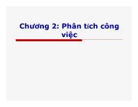 Bài giảng Chương 2: Phân tích công việc