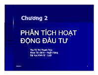 Bài giảng Chương 2: Phân tích hoạt động đầu tư