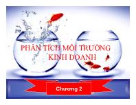 Bài giảng Chương 2: Phân tích môi trường kinh doanh (tiếp)