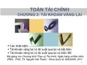 Bài giảng Chương 2: Tài khoản vãng lai