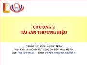 Bài giảng Chương 2: Tài sản thương hiệu