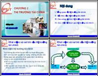 Bài giảng Chương 2: Thị trường tài chính (tiết 1)