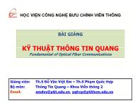 Bài giảng Chương 3: Bộ phát quang  (tiếp)