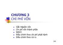 Bài giảng Chương 3: Chi phí vốn