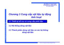 Bài giảng Chương 3: Cung cấp vật liệu tự động linh hoạt