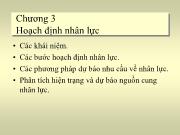 Bài giảng Chương 3: Hoạch định nhân lực