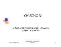 Bài giảng Chương 3: Kỹ thuật cơ bản trong truyền dẫn vô tuyến số