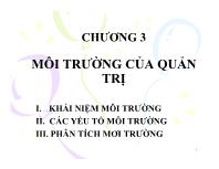 Bài giảng Chương 3: Môi trường của quản trị