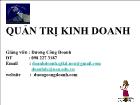 Bài giảng Chương 3: Môi trường kinh doanh (tiếp theo)