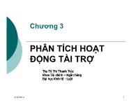 Bài giảng Chương 3: Phân tích hoạt động tài trợ