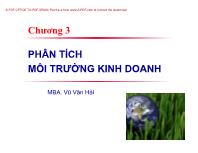 Bài giảng Chương 3: Phân tích môi trường kinh doanh (tiếp)