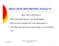 Bài giảng Chương 3: Phân tích môi trường ngoại vi