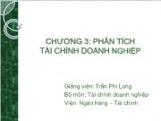 Bài giảng Chương 3: Phân tích tài chính doanh nghiệp