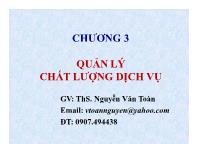 Bài giảng Chương 3: Quản lý chất lượng dịch vụ