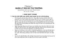 Bài giảng Chương 3 : Quản lý rủi ro thị trường