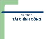 Bài giảng Chương 3: Tài chính công (tiếp)