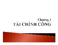 Bài giảng Chương 3: Tài chính công