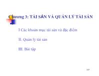 Bài giảng Chương 3: Tài sản và quản lý tài sản