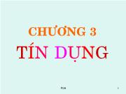 Bài giảng Chương 3: Tín dụng (tiếp theo)