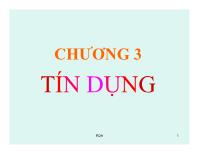 Bài giảng Chương 3: Tín dụng (tiếp)